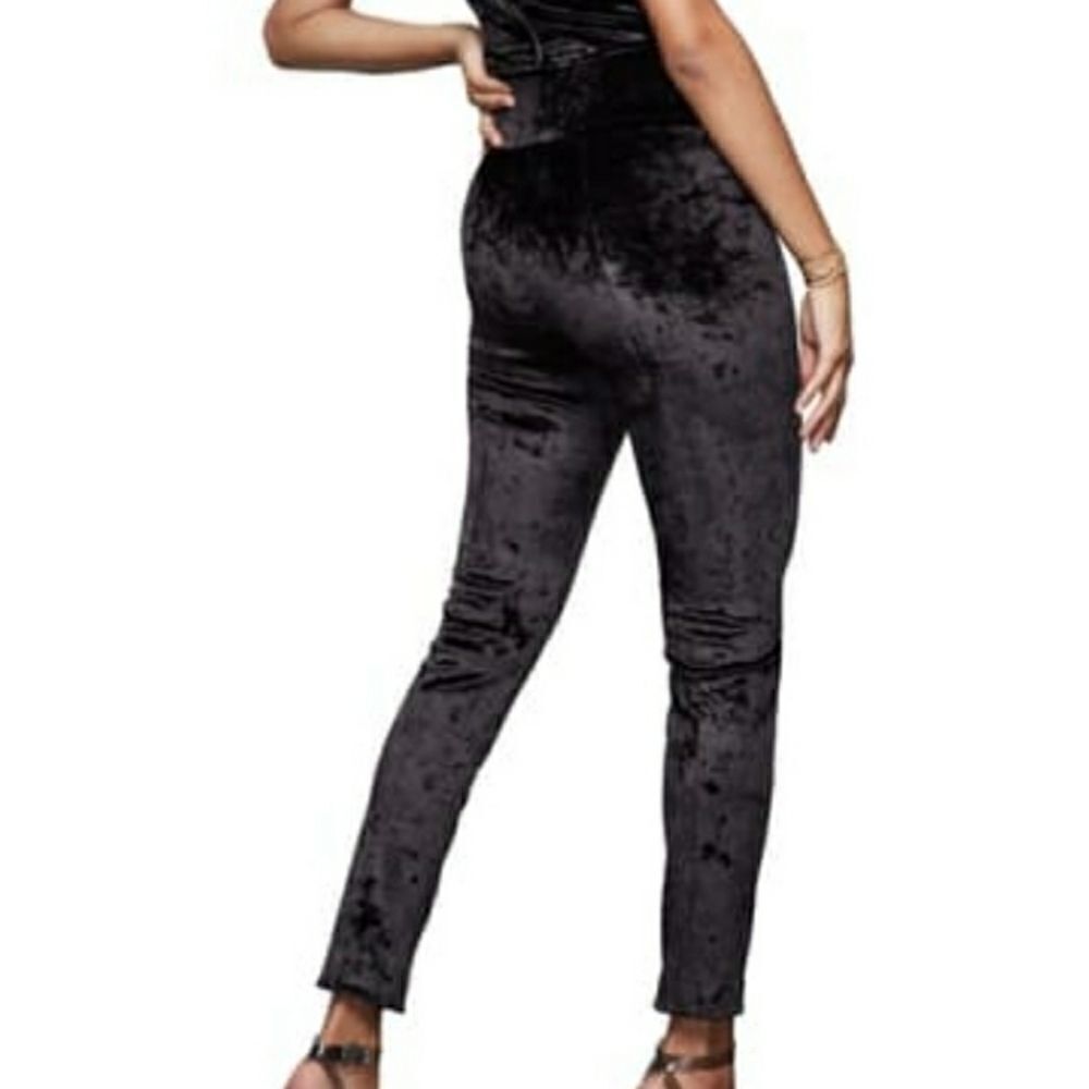 Good American The Crushed Velvet Boss Pants - Picture 2 of 2